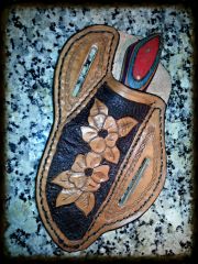 hand tooled crossdraw sheath