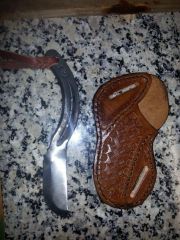 buckaroo sheath for horseshoe knife