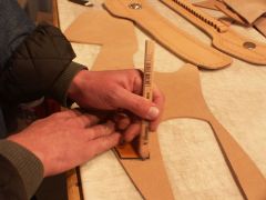 Tracing a pattern.