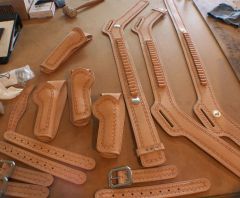 Holsters and Belts on the bench