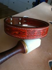 Dog Collar Max with flames Cowboy 3200