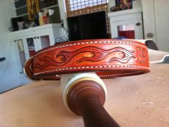 Dog Collar Max with flames Cowboy 3200
