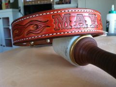 Dog Collar Max with flames Cowboy 3200