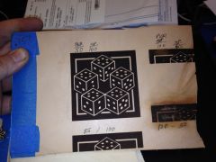 Dice test leather engraving