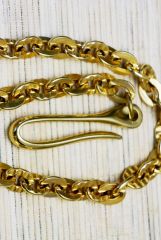 Vintage style Solid Brass or nickle plated ,  key chain, Kanji  hook wallet chain clip