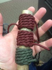 Horn knots being tightened