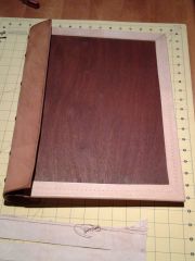 wood and leather book