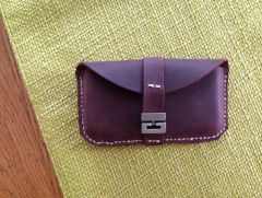 iPhone 5 holster I made from scraps.