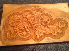 First go at tooling - Acanthus leaf with antique finish