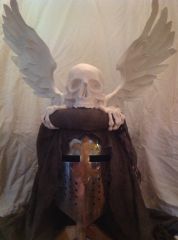 Winged skull helm crest