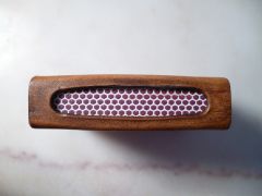 Leather Matchbox Holder - Accordionist - Side View