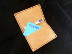Tooled Leather Wallet - World Map - Inside