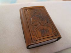 Leather Matchbox Holder - Violinist
