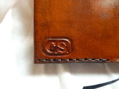 Personalised Leather Diary - Jester - Back View