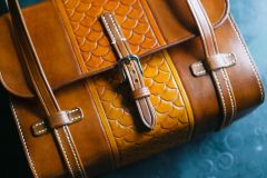 second tooled weekender bag