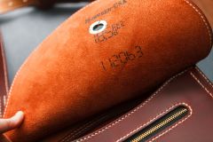 Saddlebag purse made form Horween Cherry Cavalier