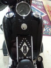 Harley Davidson Dashpanel with Stingray inlay