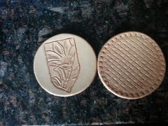 Coasters half done - first time basket weave stamp