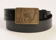 Jackleg Driller Leather 1.5 Inch Belt With Brass Buckle