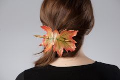 Double Maple Leaf On Leather