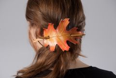 Oak Leaf On Leather