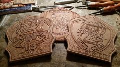 Fire Helmet Shields ready for paint