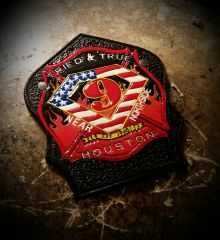 Tried and True HFD Station 9 fire helmet shield