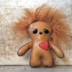 Leather Monster plush lion