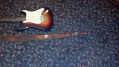 Guitar strap for a Strat