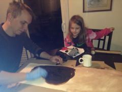 Dying some leather
