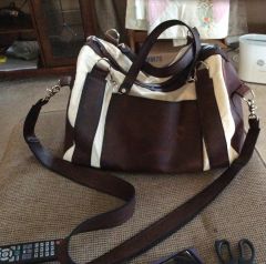 Canvas and leather bag