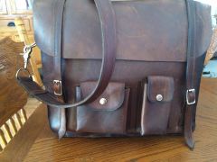 Leather messenger bag