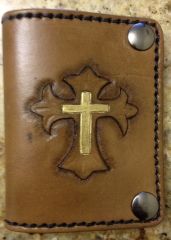 wallet cross & flower