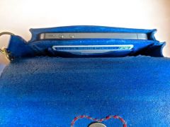 electric blue belt case / clutch / wristlet