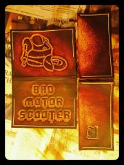 Bad Motor Scooter pocket notebook cover and pockets