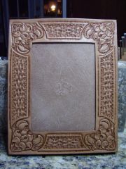 Picture Frame, 5x7, Basketweave & Flowers