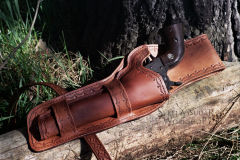 Holster from Leather set for airsoft (western style)