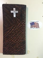 Chocolate elephant hide roper wallet