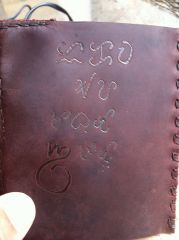 Pyrography 2 back of journal