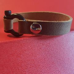 Leather Bracelet style 1- black