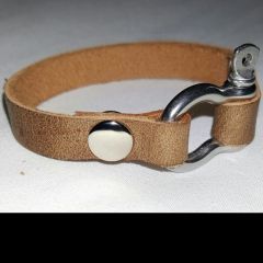 Leather Bracelet style 1 - stainless steel