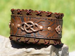 Celtic Leather Cuff by Trisha's Treasure