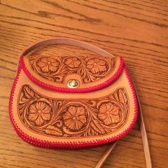 Floral purse with strap