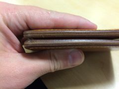 Caramel Goatskin Big A$$ wallet - burnished edges