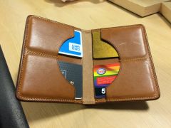 Caramel Goatskin Big A$$ wallet inside