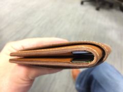 Caramel Goatskin Big A$$ wallet - top down view
