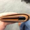 Caramel Goatskin Big A$$ wallet - top down view