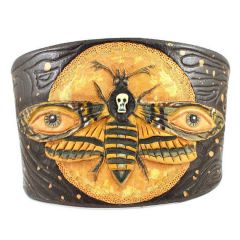 deaths head moth cuff bracelet