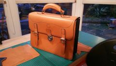 Briefcase in tan