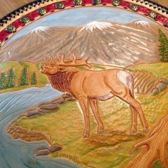 Custom Leather foot stool cover
